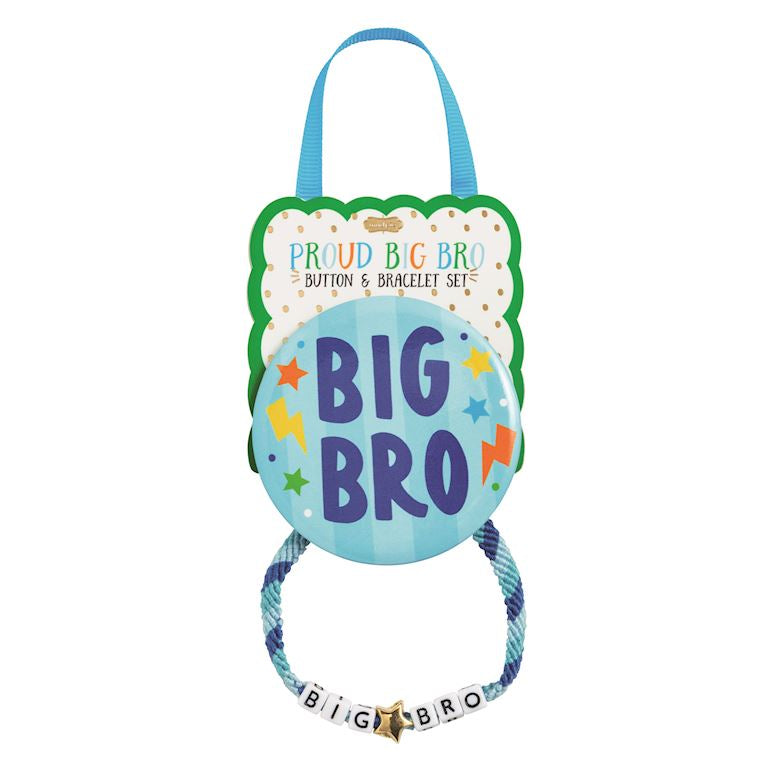Big Bro Blue Sibling Bracelet & Pin Set