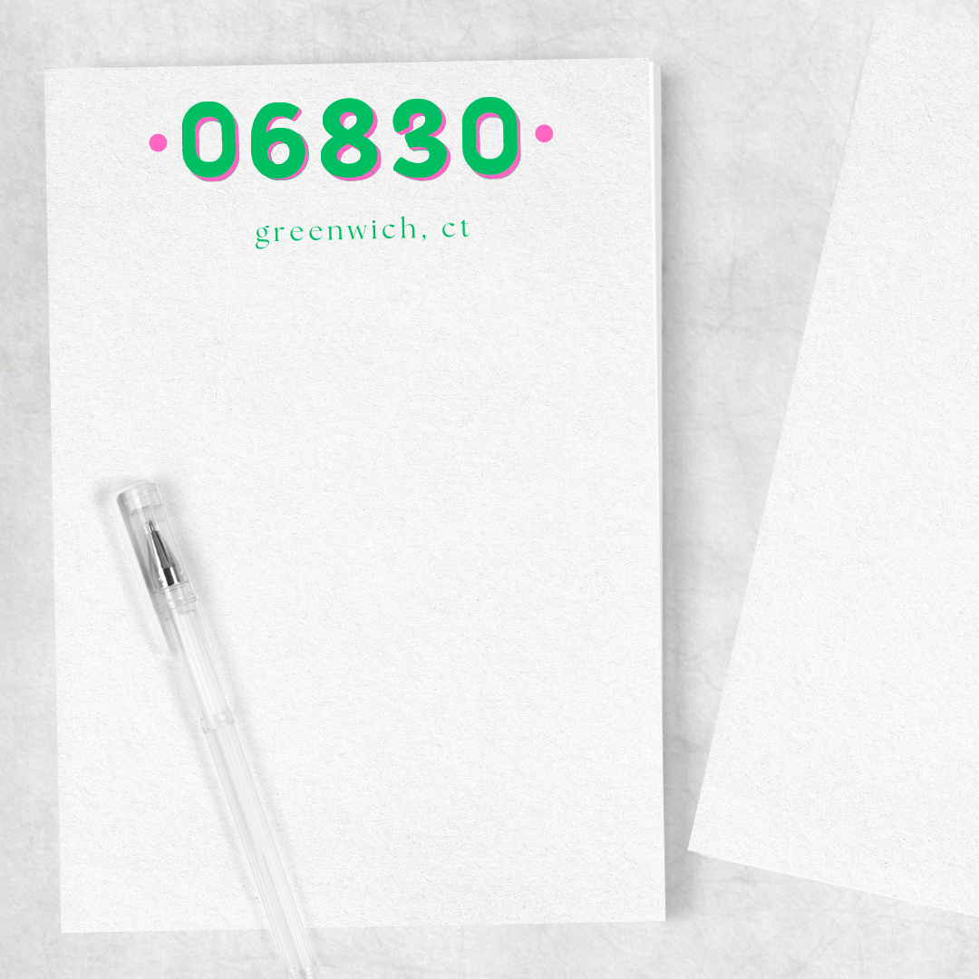 Custom Zip Code Notepads 5 x 7
