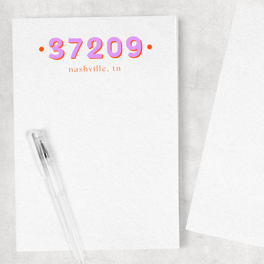 Custom Zip Code Notepads 5 x 7