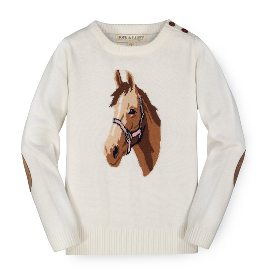Organic Horse Intarsia Sweater
