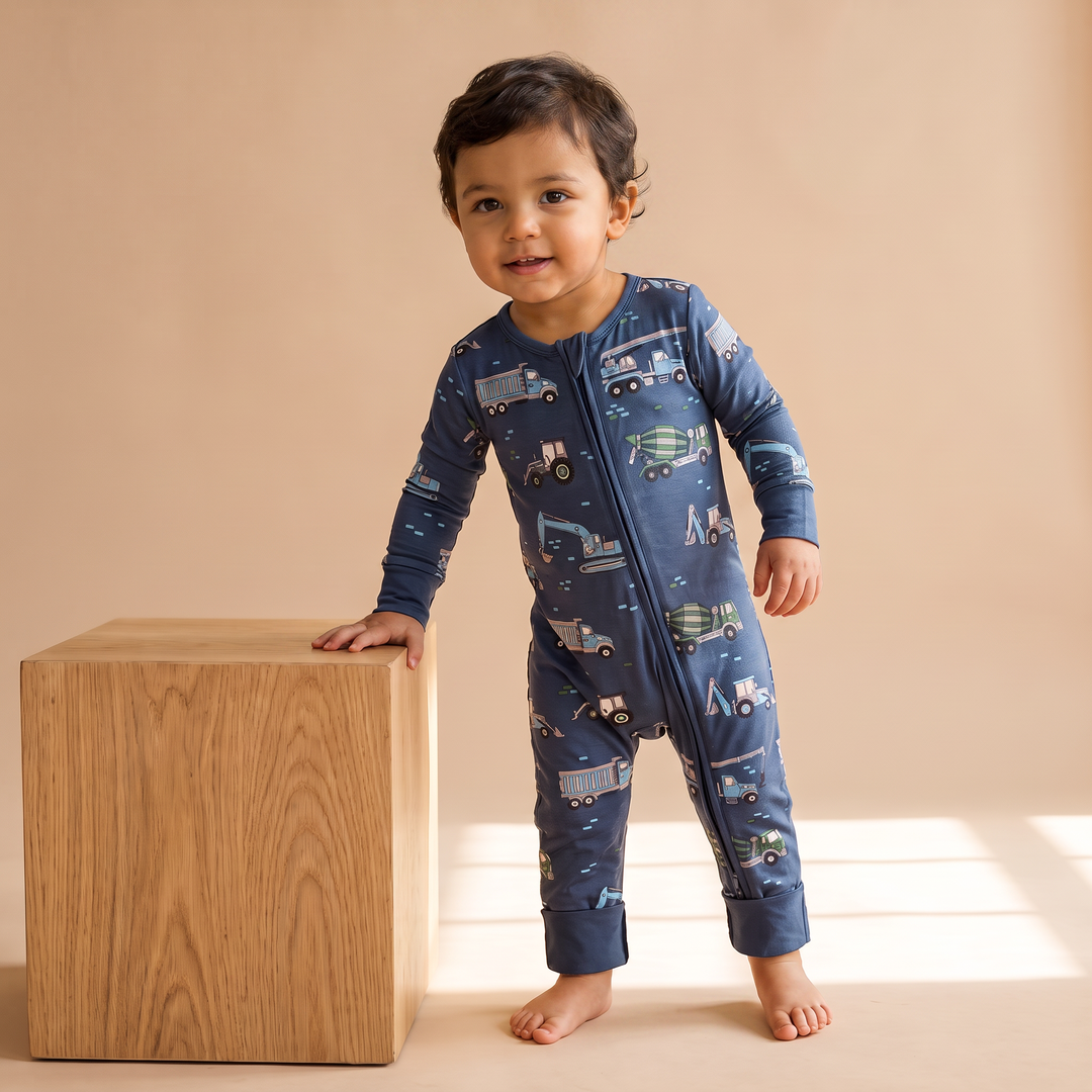 Construction Trucks Playsuit
