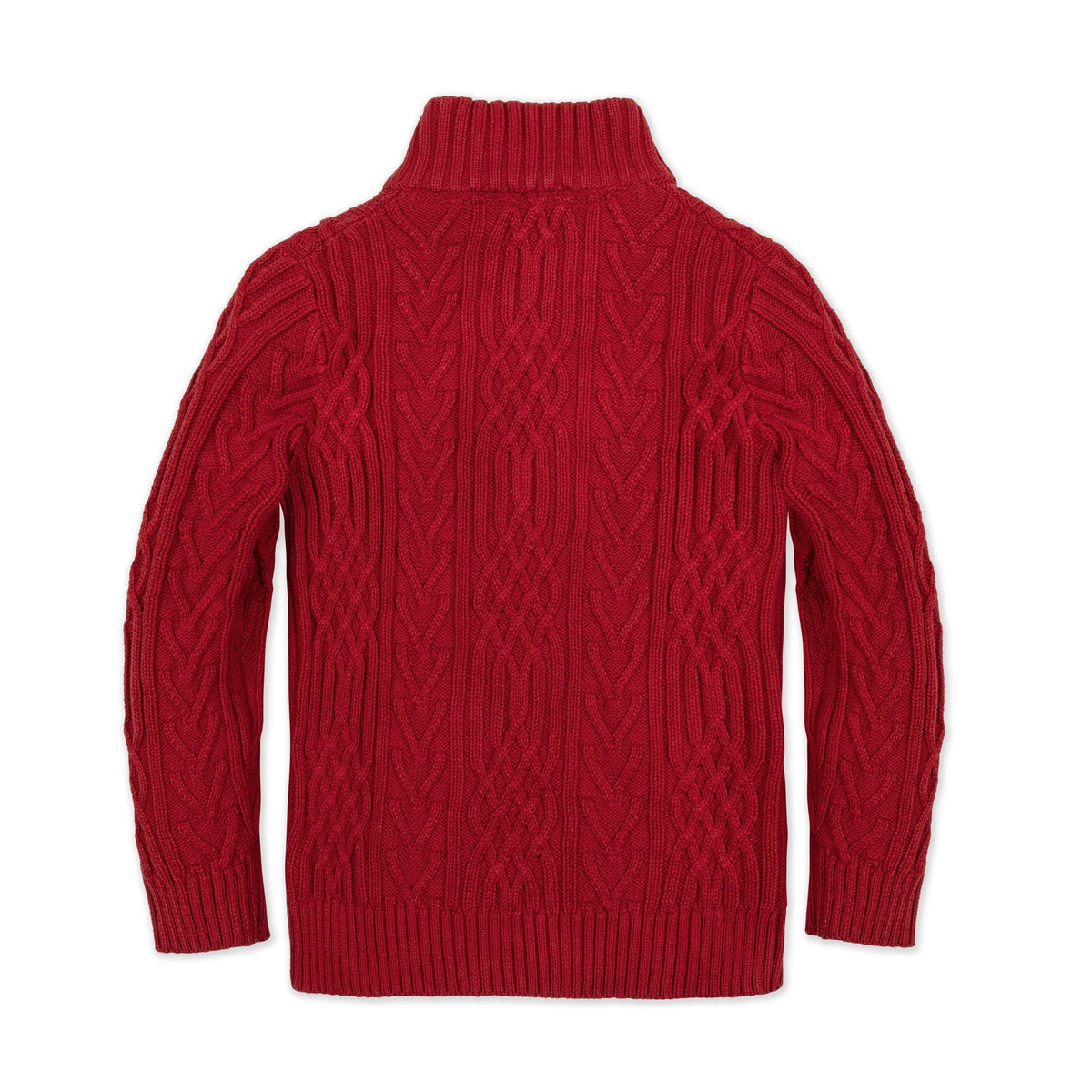 Red Organic Cable Sweater