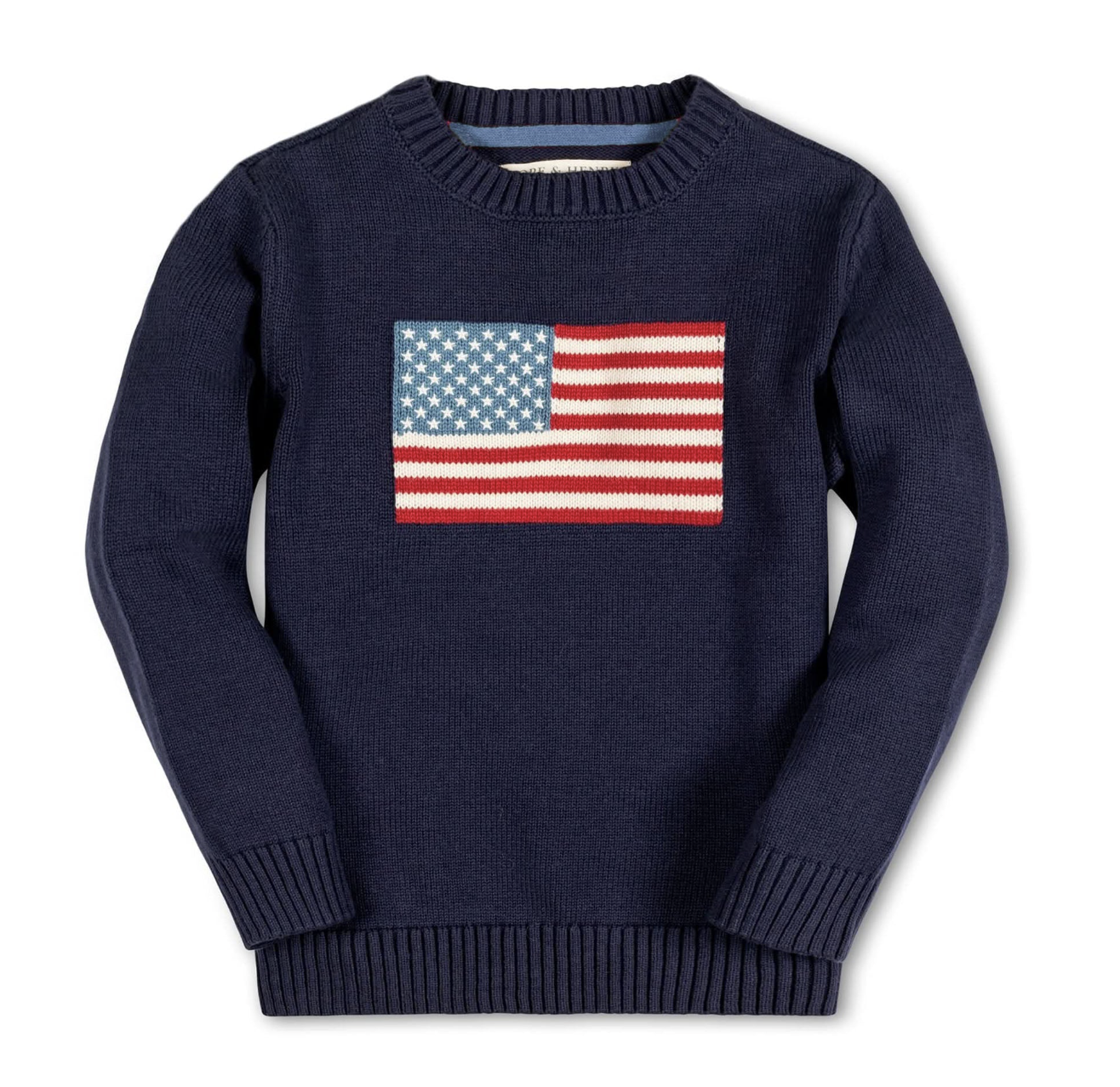 Flag Sweater - Navy Crew Kids - Organic Cotton