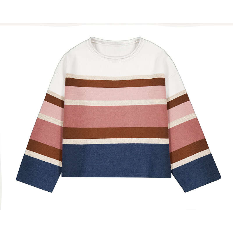 Jacquard Striped Sweater