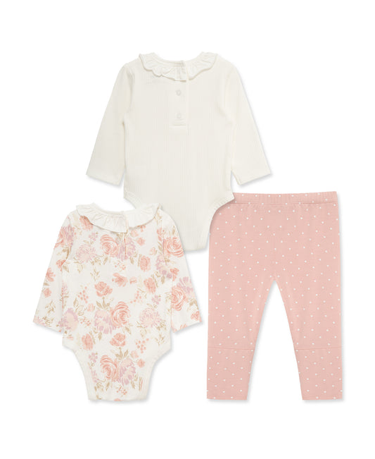 Floral 3pc Bodysuit/Legging Set
