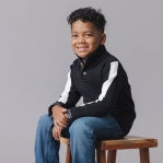Organic Mock Neck Stripe Sweater