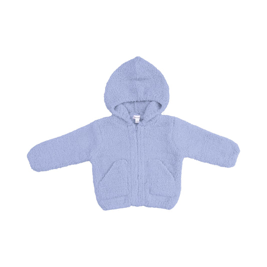 Chenille Hooded Jacket w/ Striped Texture