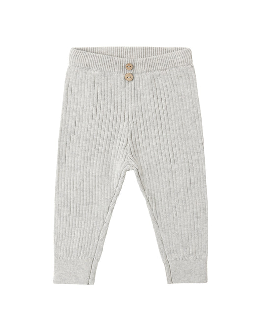 Rib Knit Peplum Top & Legging Set | Fog