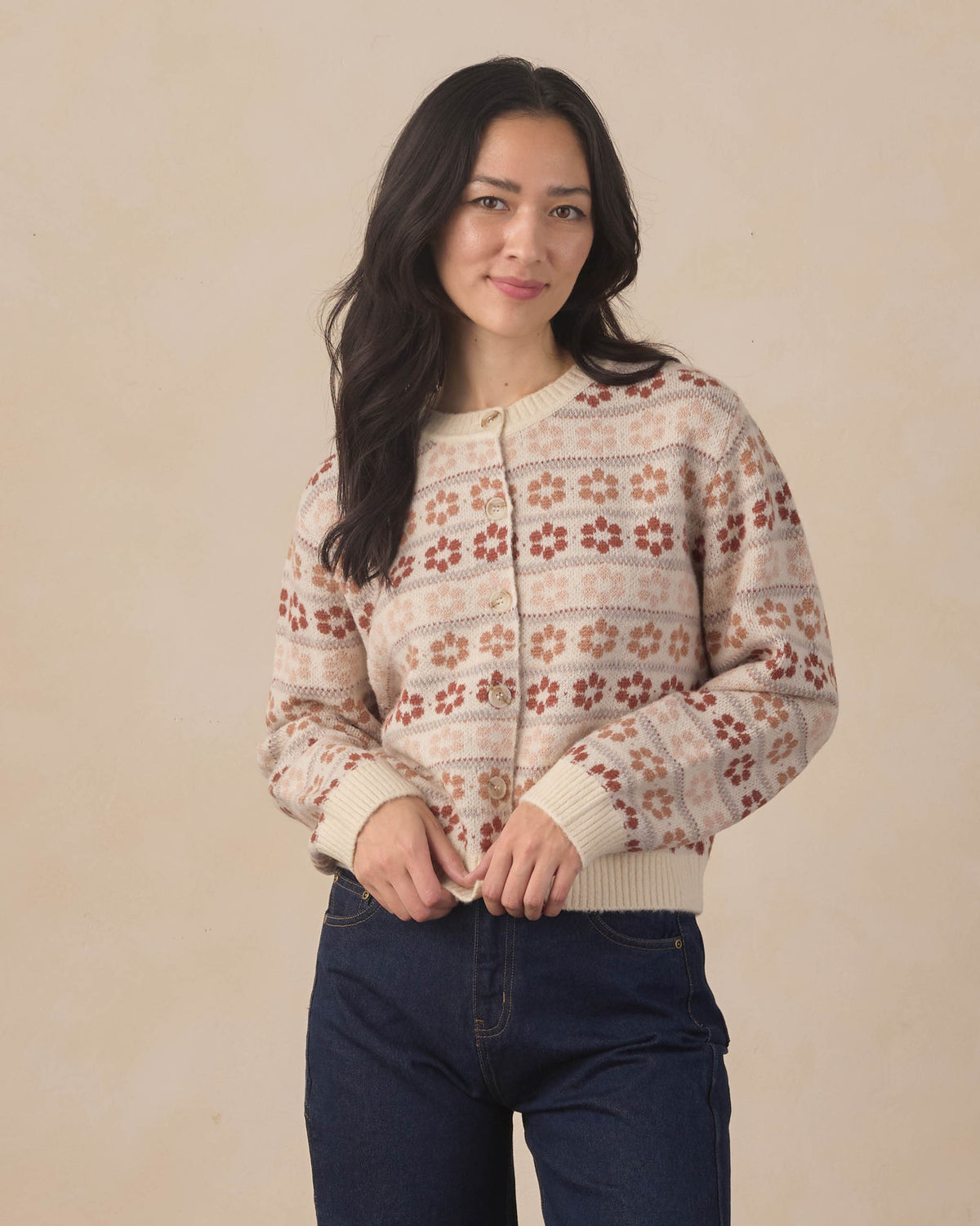 WOMEN'S CHEYENNE CARDIGAN FLOWER FAIR ISLE