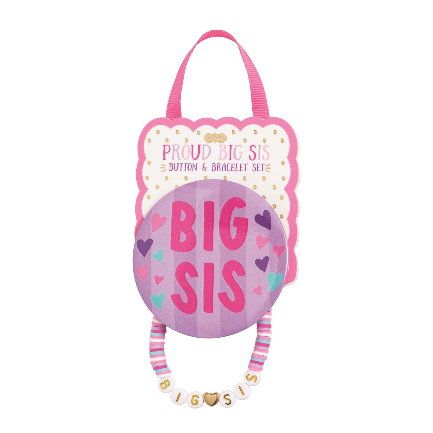 Big Sis Purple Bracelet & Pin Set
