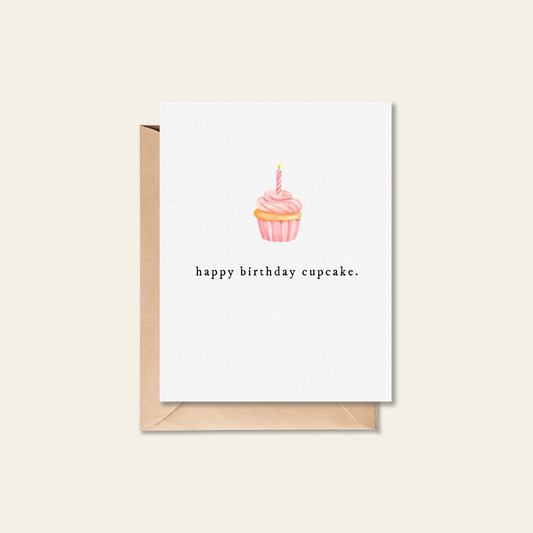 Happy birthday cupcake birthday card
