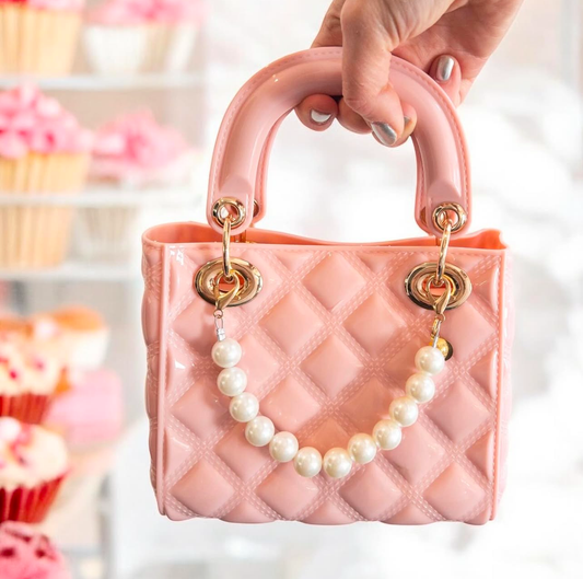 Pearl Handled Purse - Ballet Pink
