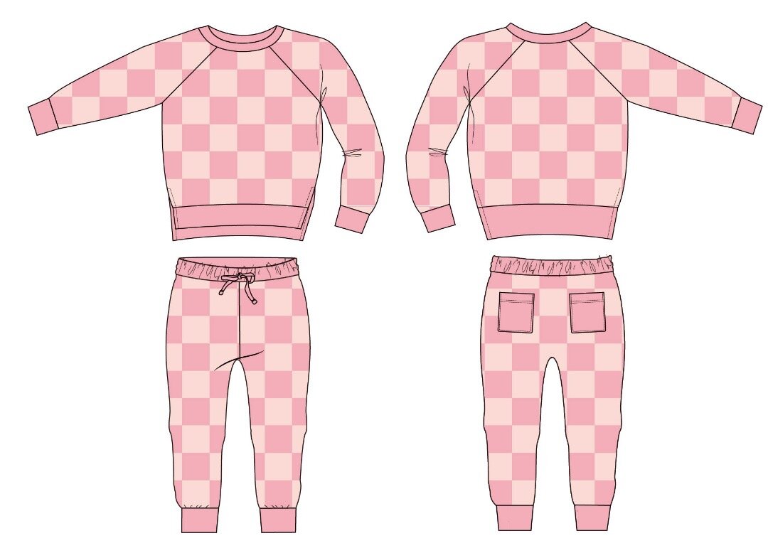 Crew Neck Jogger Set - French Terry