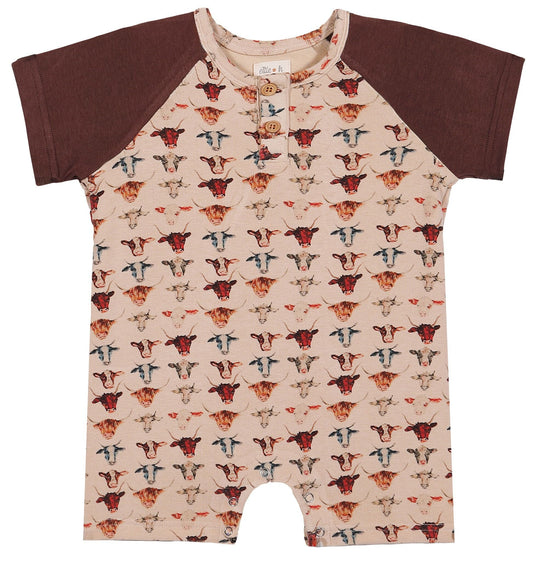 Flinn Romper - Cows