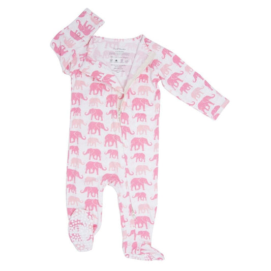 Zipper Footie - Grace the Pink Elephant