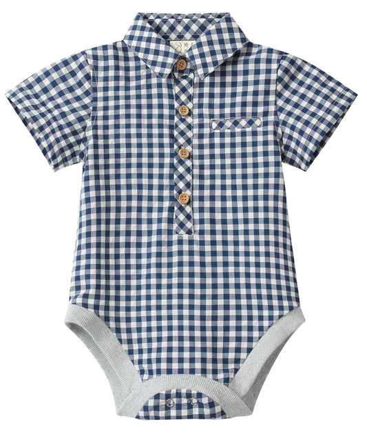 HELFORD Collared Cotton Bodysuit