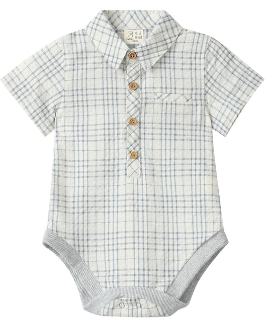 HELFORD Collared Cotton Bodysuit