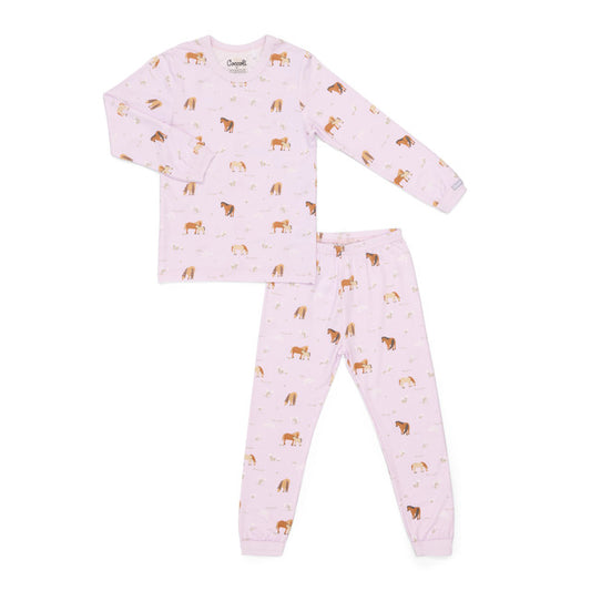 Horses on Orchid Bamboo PJ