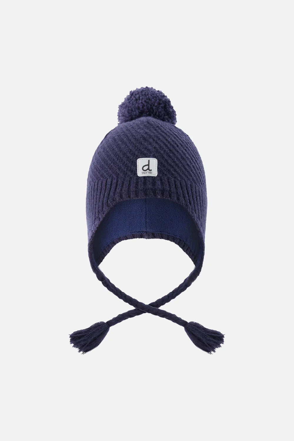Lined Knit Hat with Pom Pom