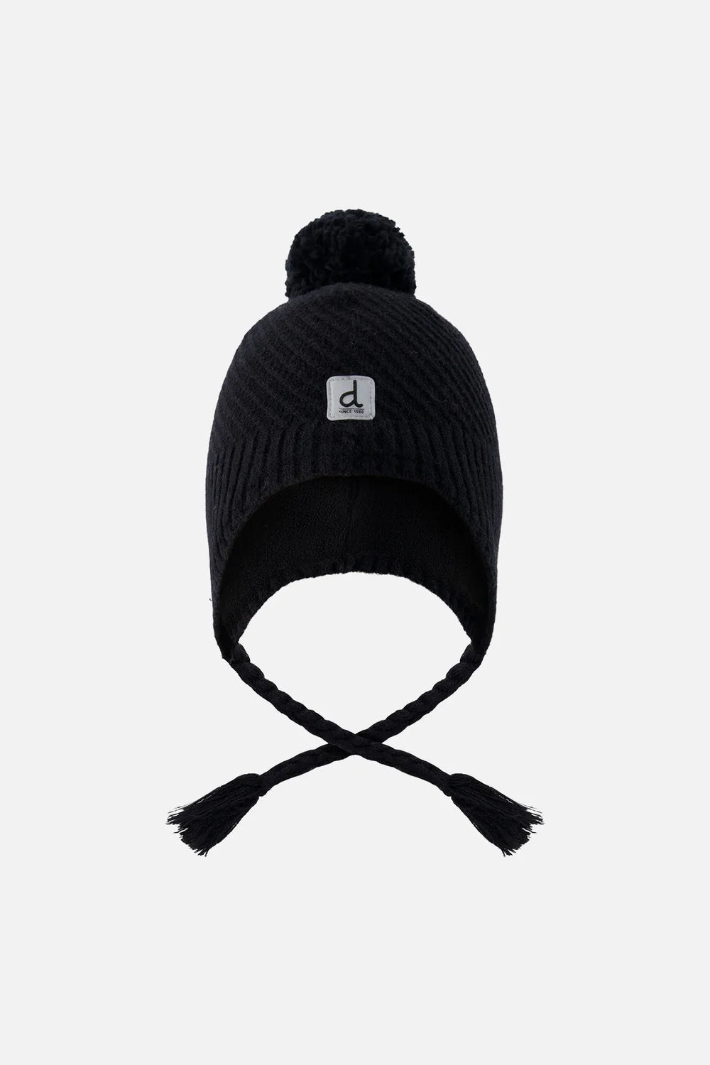 Lined Knit Hat with Pom Pom