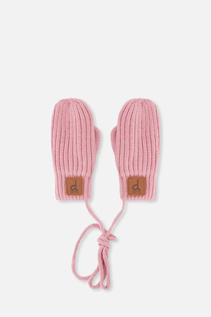 Baby Knit Mittens w/String