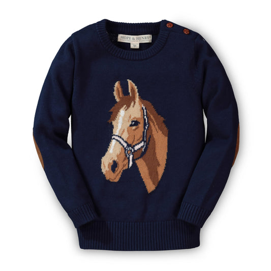 Organic Horse Intarsia Sweater