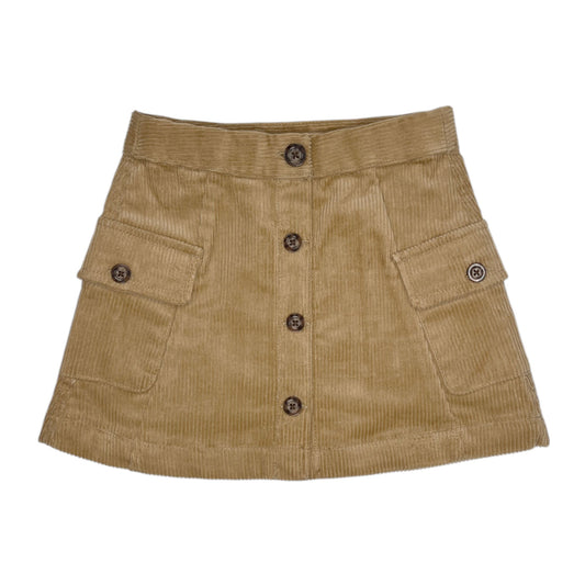 Organic Cordury Button Front Skirt