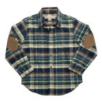 Navy Cottage Plaid Organic Flannel Shirt