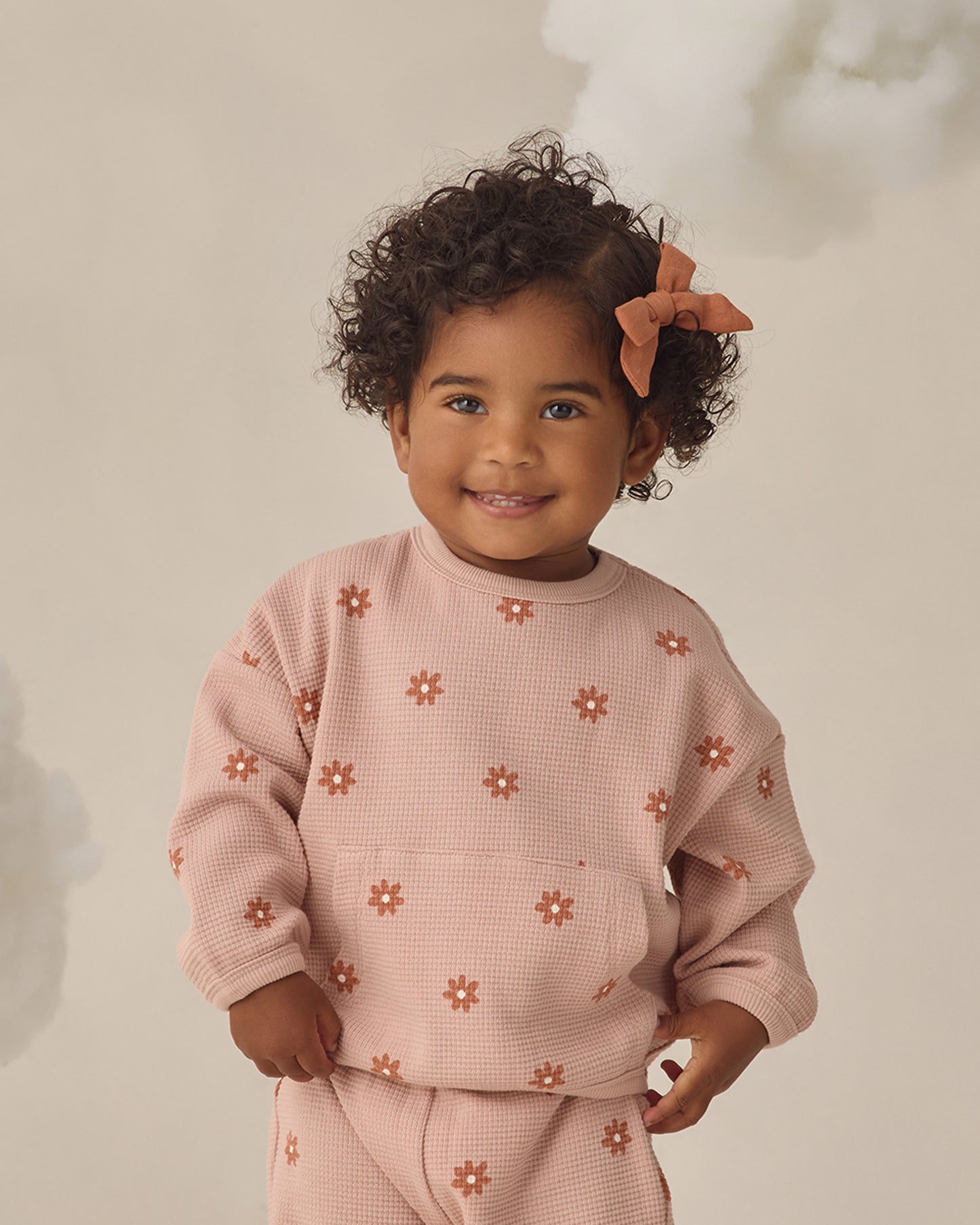 Waffle Sweater Set Pink Daisy