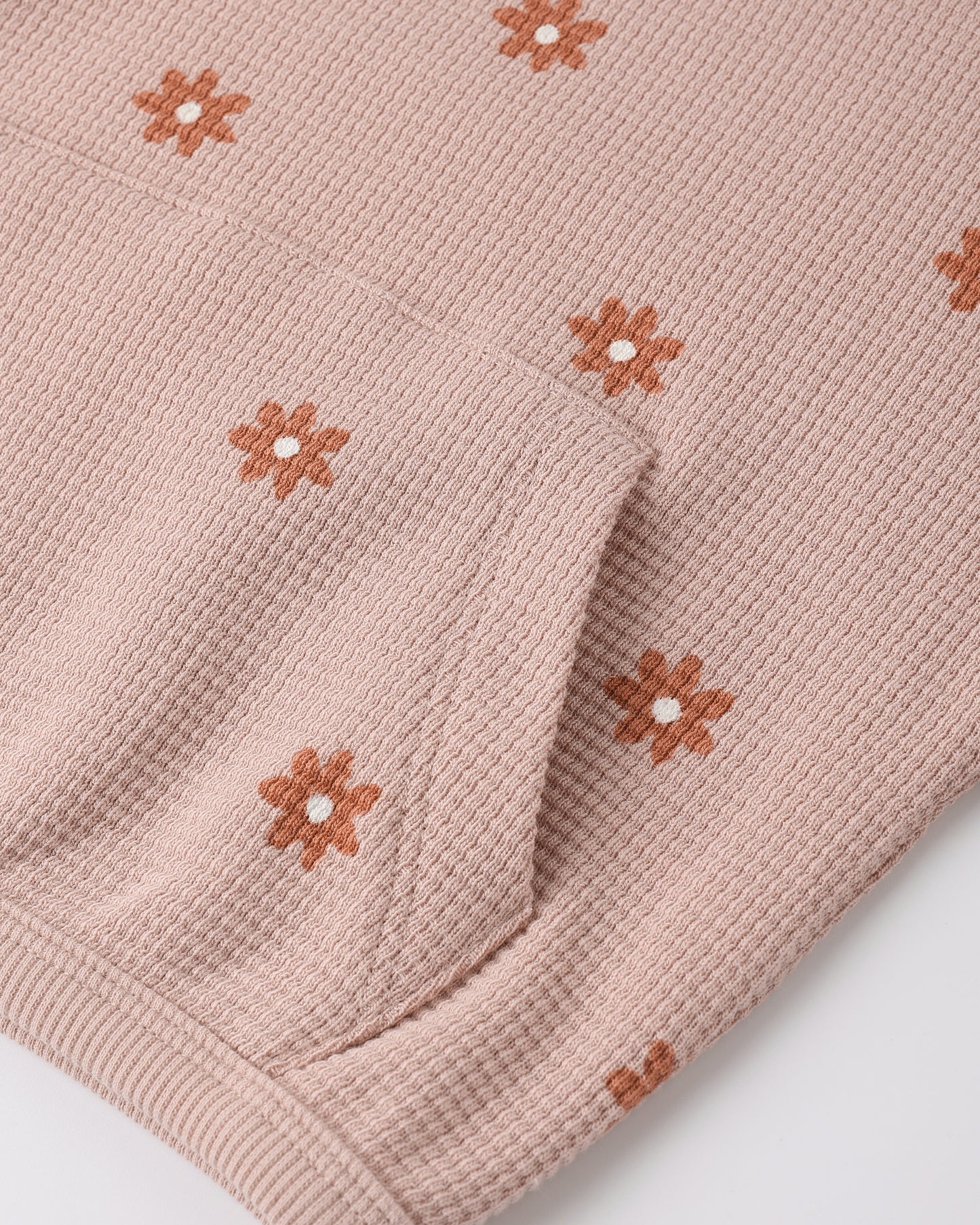 Waffle Sweater Set Pink Daisy