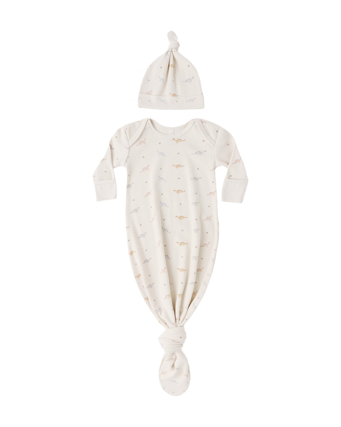 Knotted Baby Gown + Hat Set