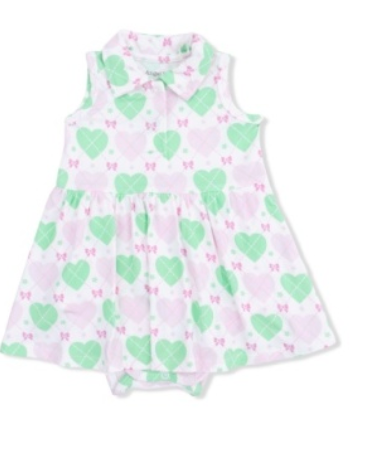 Heart Argyle - Polo Tennis Dress