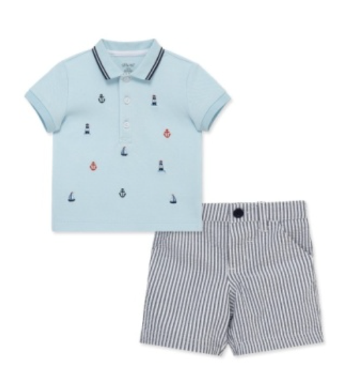 Nautical Polo & Shorts Set