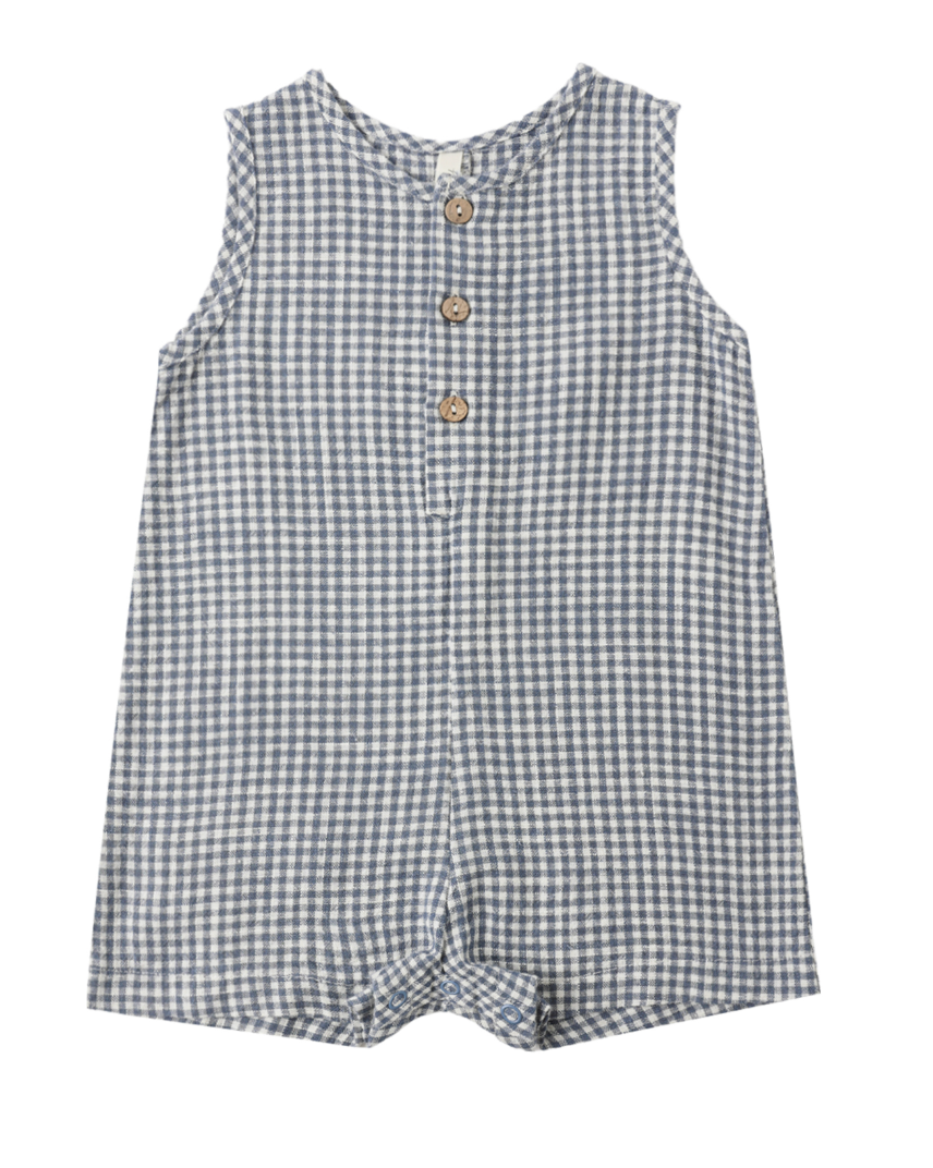 MAVRICK ROMPER MARINE GINGHAM