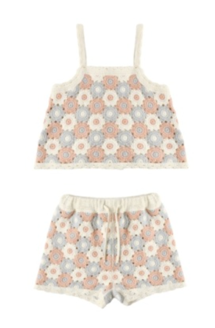 LILI CROCHET SET BLUE, LIGHT PINK, IVORY