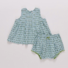 Jaipur 2pc Set - Blue Prairie Block Print