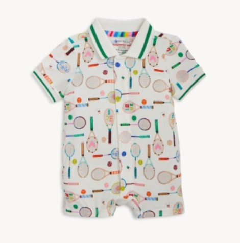 Love All S/S Polo Romper