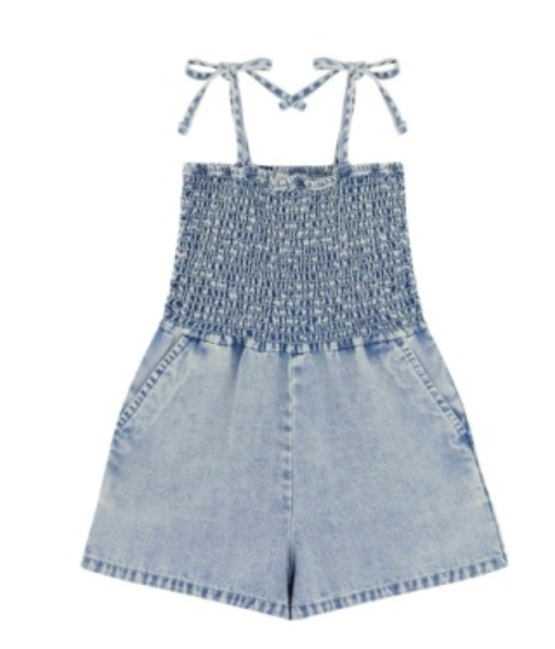 Brunch Club Denim Lightweight Romper
