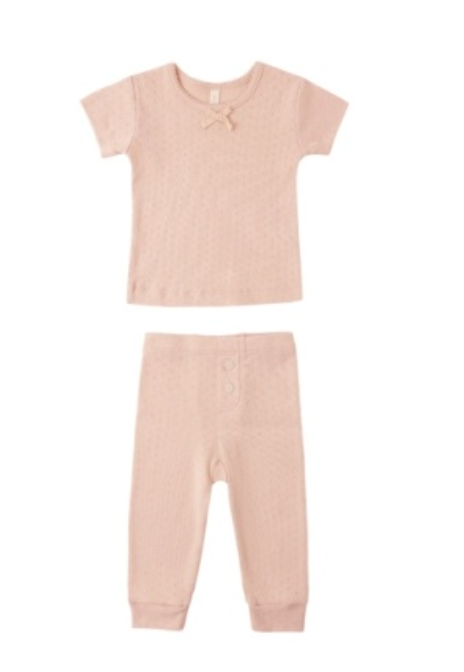 Melon Pointelle Tee & Legging Set