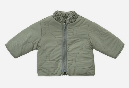 Shearling Zip Jacket - Forest