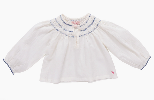 Girls Ava Top - Antique White
