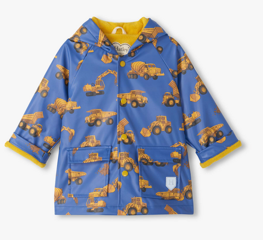 Construction Trucks Snap Raincoat