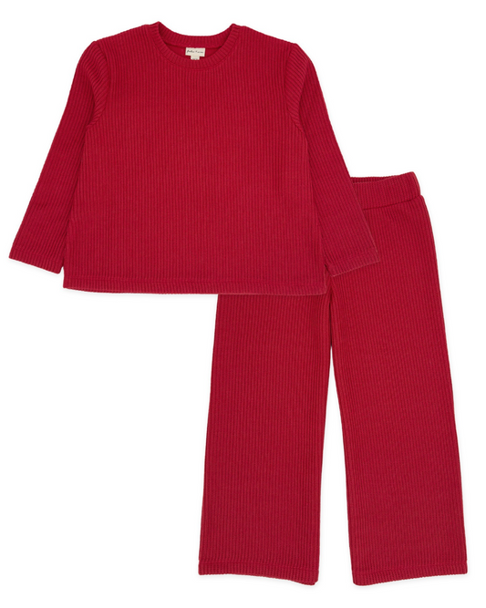 Woodland Red Knit Sweater Set