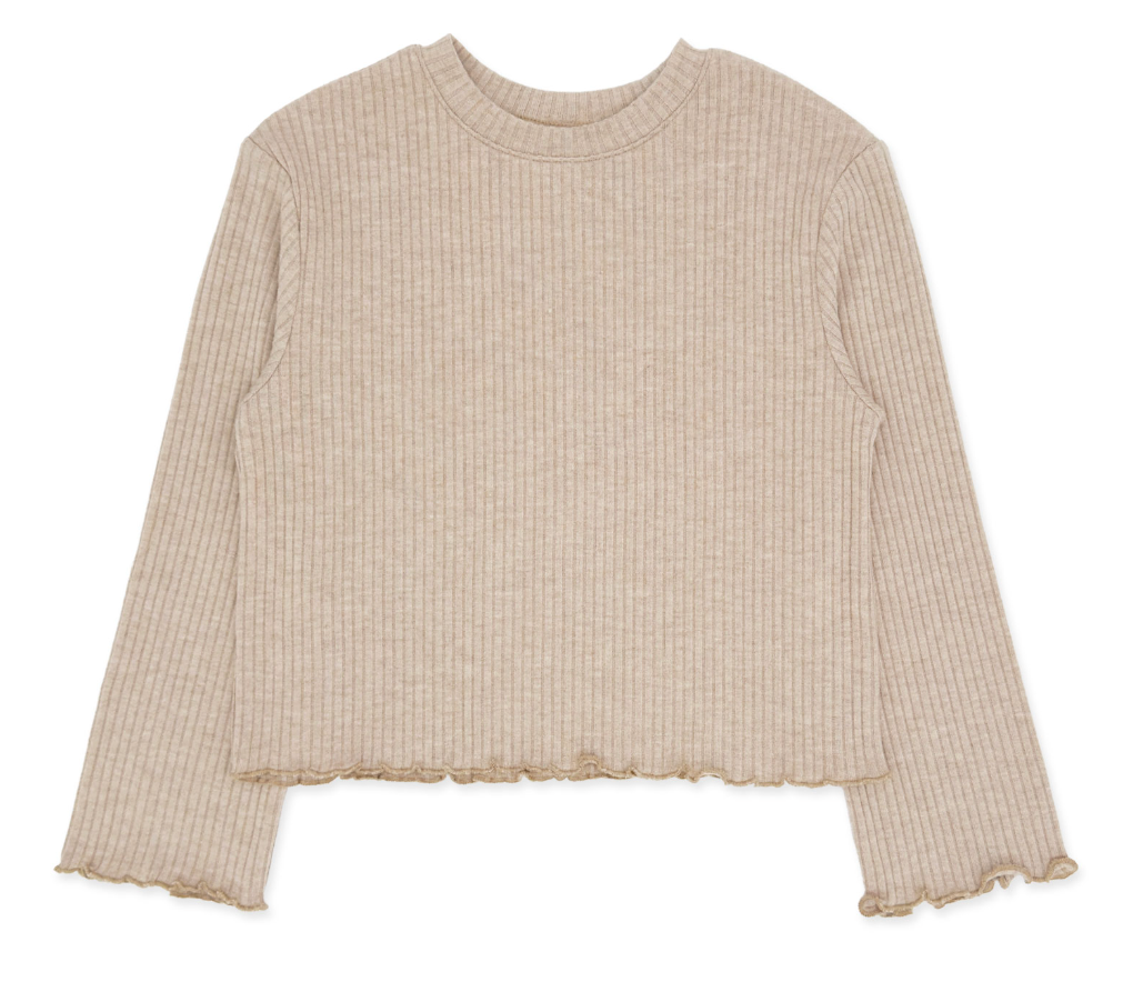 Ruby Ribbed Lettuce Edge Top