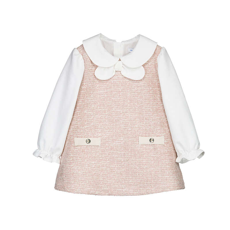 Tweed-knit Dress w/ Top
