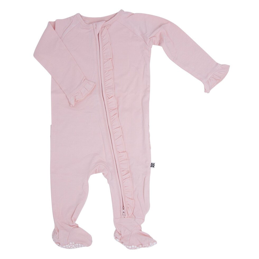 Ruffle Footy - Baby Pink