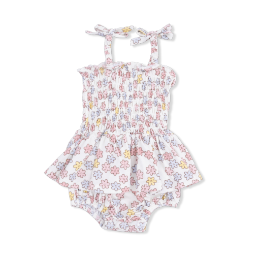 Sarah Floral - Smocked Bubble with Skirt