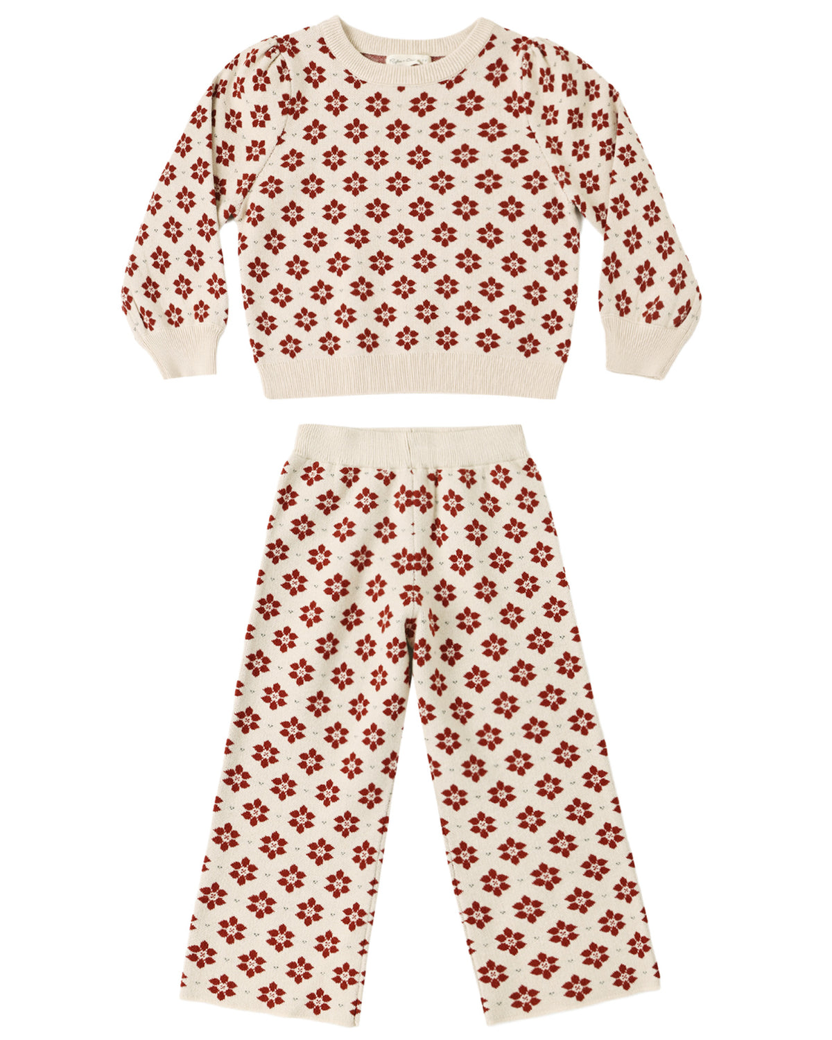Jacquard Knit Set | Poinsettia