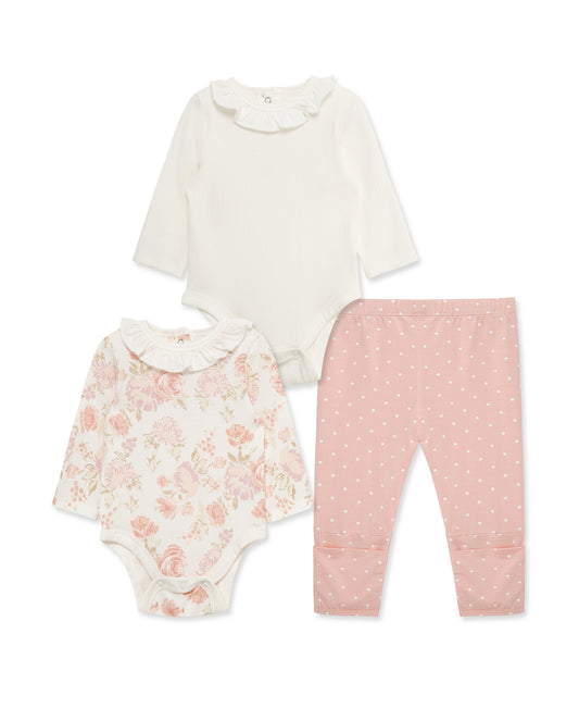 Floral 3pc Bodysuit/Legging Set