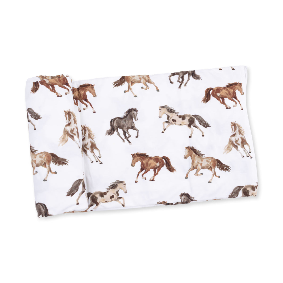 Wild Horses 45x45" Swaddle Blanket